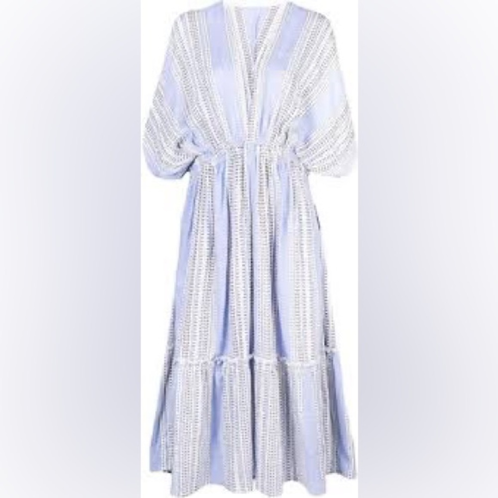 Lemlem Amira plunge neck dress